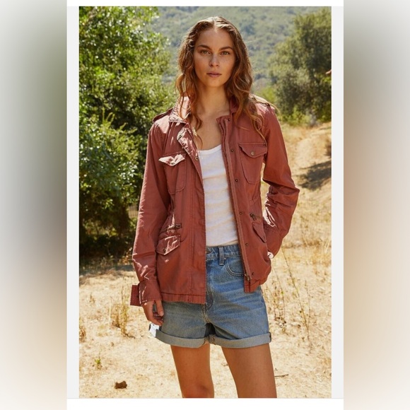 Velvet by Graham & Spencer Jackets & Blazers - Lily Aldridge for VELVET Graham&Spencer Ruby Cotton Army Jacket (Rose/sm…